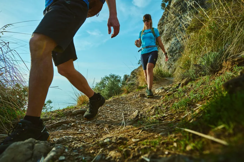 Scarpa Womens Rush Trail GTX Walking Shoes Light Desert/Raspberry-1